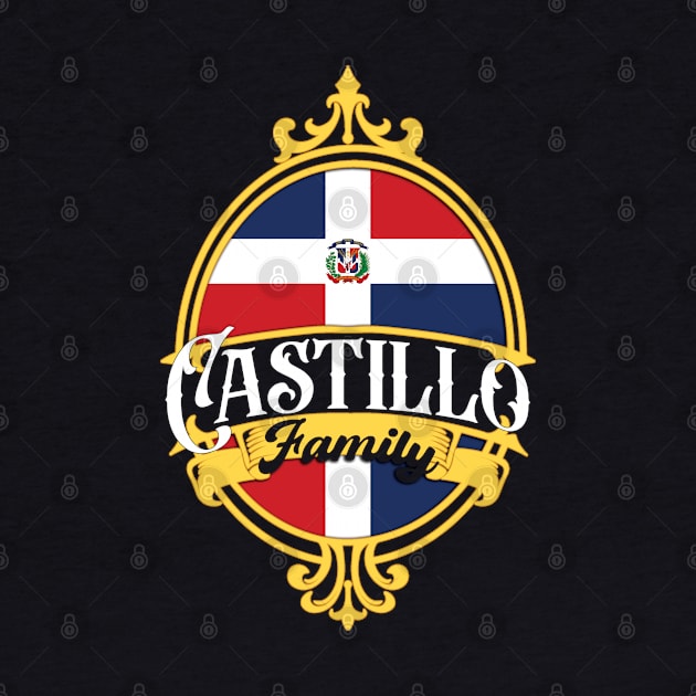 Castillo Family - Dominican Republic Flag by Coqui Tees